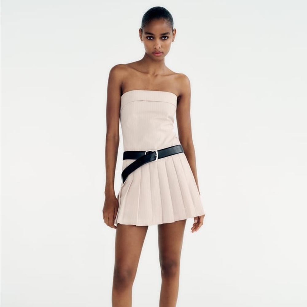 Zara pinstripe skort dress ! NWT